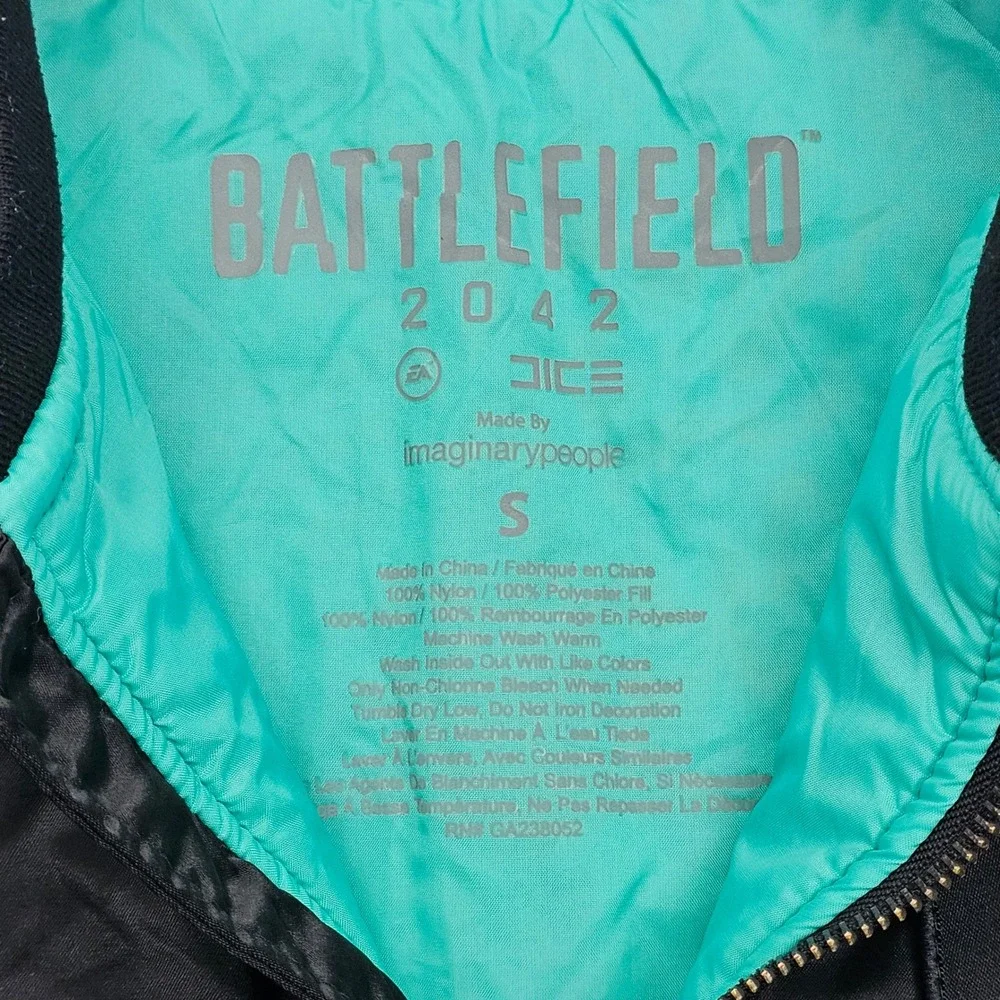 Imaginary People Battlefield 2042 Bomber Jacket Mens S Black Techwear Gaming